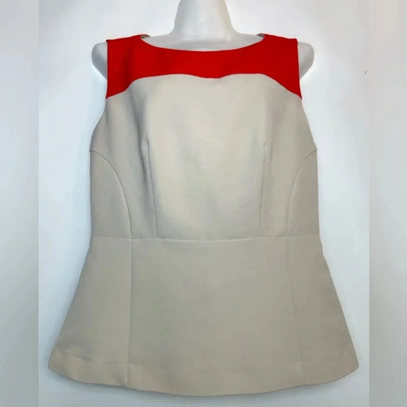 Banana Republic Tank Top Red Orange Beige Office Women Size 6 - Picture 1 of 6
